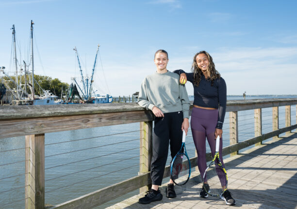 Maria Sakkari, Leylah Fernandez visit Shem Creek for iconic photo