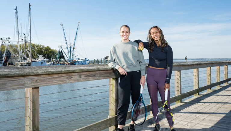 Maria Sakkari, Leylah Fernandez visit Shem Creek for iconic photo