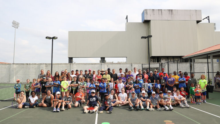 WTA stars join forces with over 60 local kids for annual Tennis in the City clinic