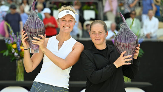 Photos: First-Time Pair Routliffe and Ostapenko Capture Doubles Crown