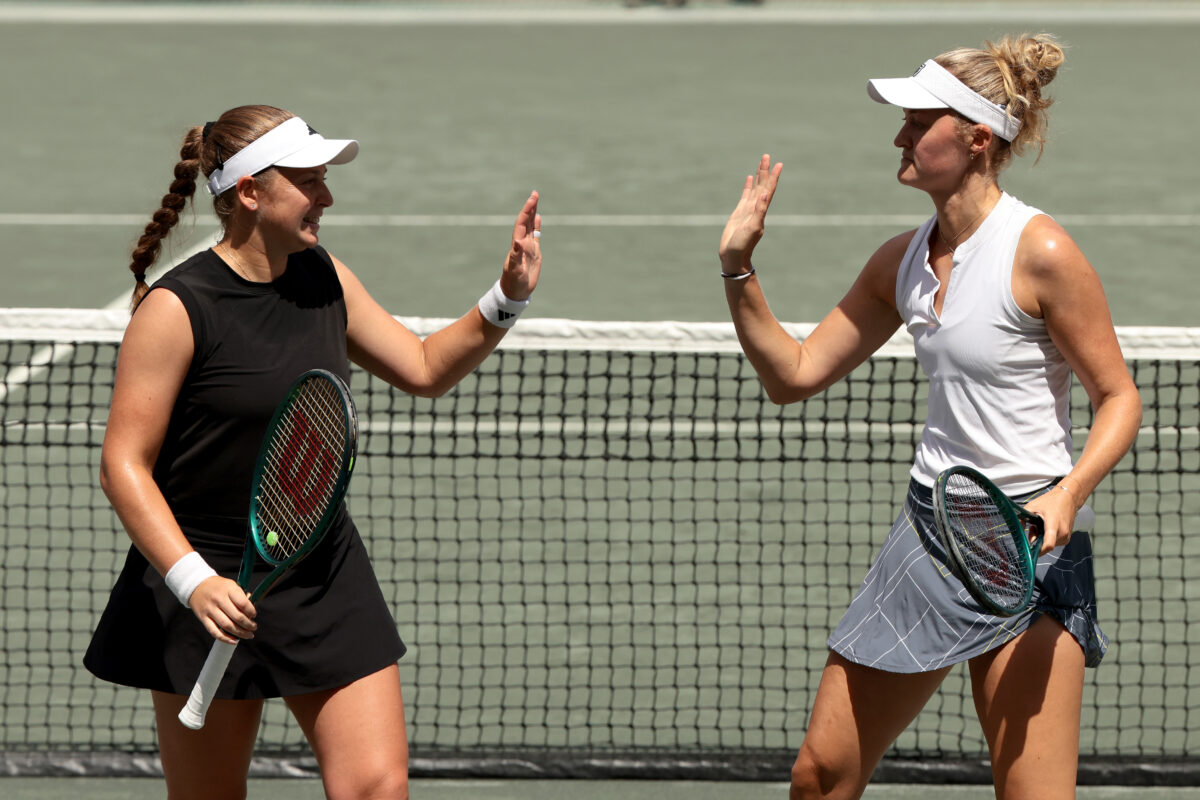 Transcript: Jelena Ostapenko/Erin Routliffe def. Caroline Dolehide/Desirae Krawczyk, 6-4, 6-2