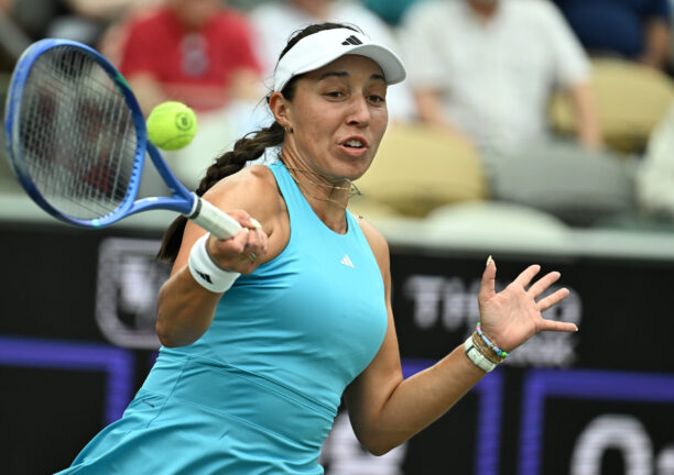 Back Against Wall, Top Seed Pegula Rallies for QF Berth